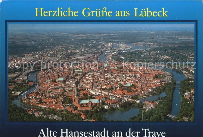LueBECK  CITY Fliegeraufnahme Hansestadt an der Trave