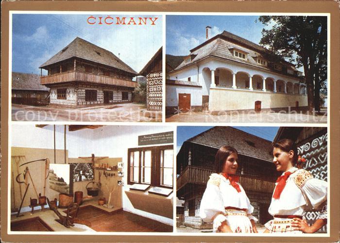 Cicmany Tracht Bauernhaeuser
