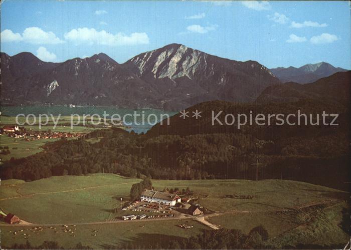 Grossweil Fliegeraufnahme Alpengasthof und Cafe Kreut-Alm