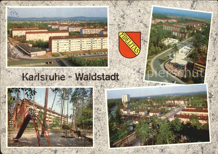 Karlsruhe Baden Fliegeraufnahme Neubauten