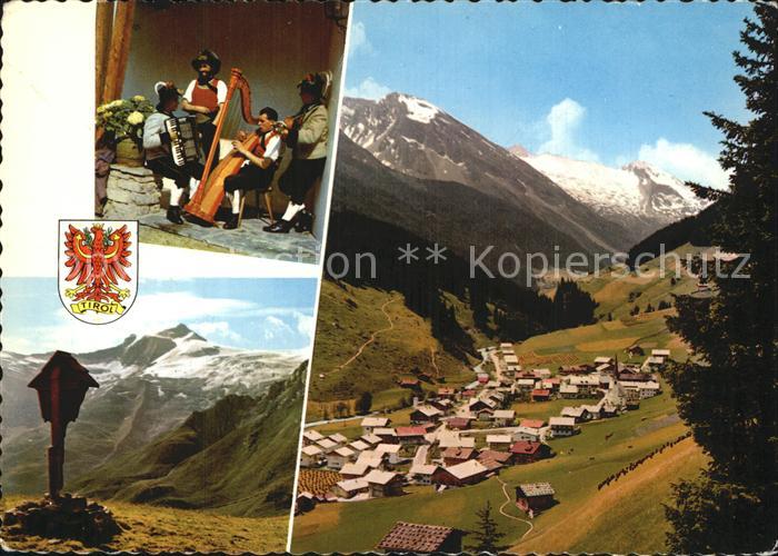 Lanersbach Blick auf Tuxer Alpen Tuxerjoch Gefrorene Wand Saengertrio Harfe Wege