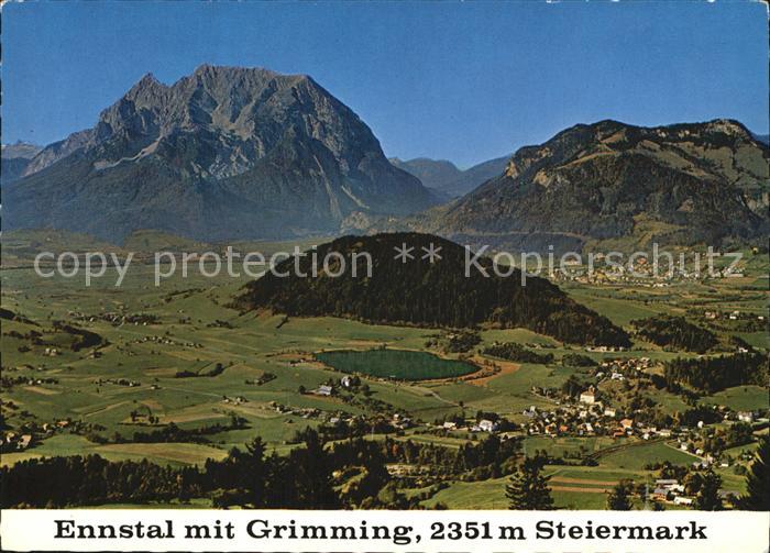 Aigen Ennstal Steiermark Panorama mit Putterersee und Stainach Alpen
