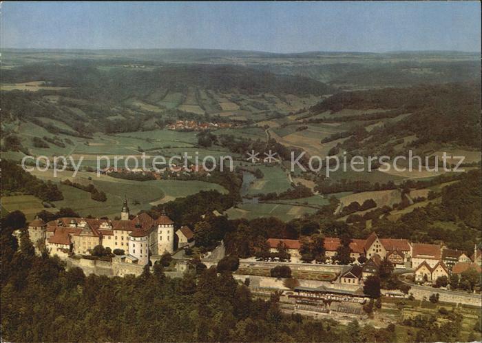 Langenburg Wuerttemberg Schloss Panorama Hohenloher Land Fliegeraufnahme