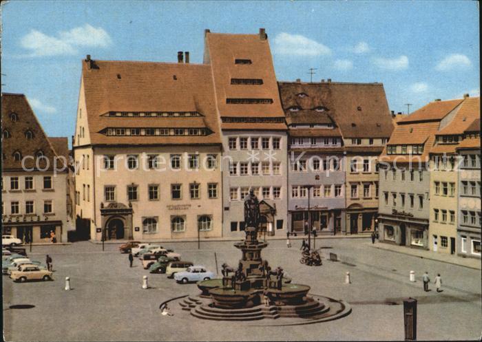 Freiberg Sachsen Obermarkt Brunnendenkmal Otto der Reiche