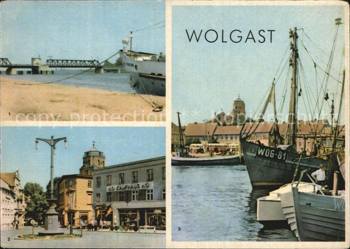 Wolgast Mecklenburg-Vorpommern Dampferanlegestelle Platz der Jugend Hafen Fischk