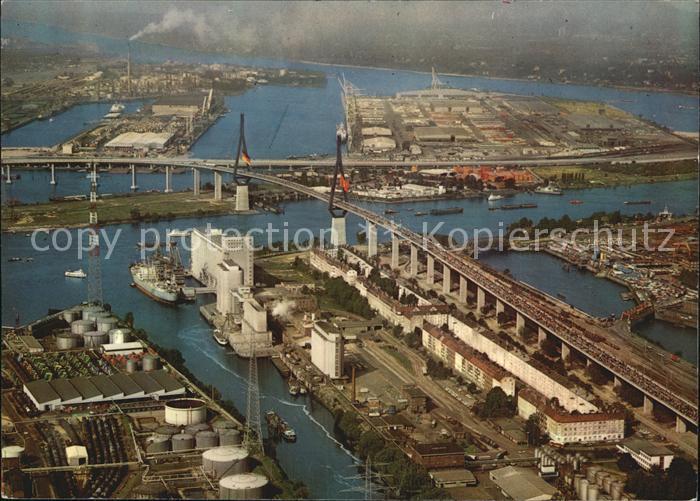HAMBURG  CITY Koehlbrandbruecke Fliegeraufnahme