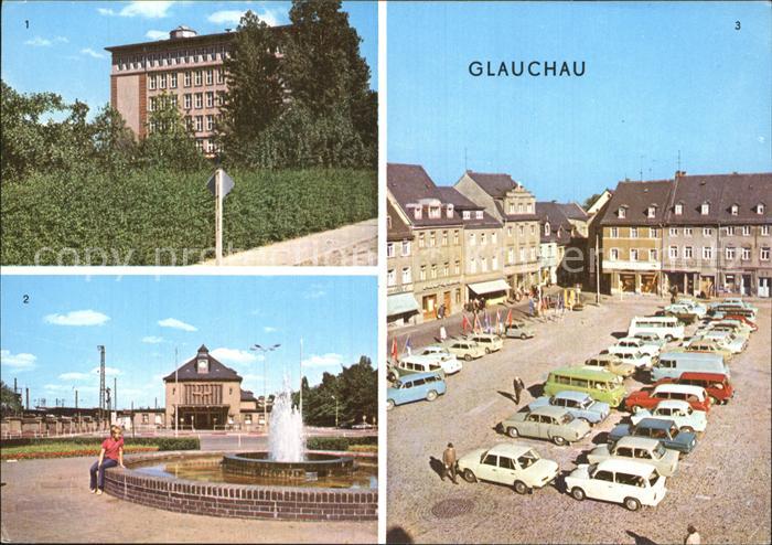 Glauchau Ingenieurschule fuer Anlagenbau Bahnhof Markt