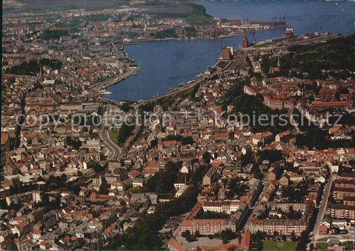 Flensburg Foerdestadt Flensburger Foerde Fliegeraufnahme