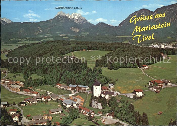 Mariastein Tirol Schloss Wallfahrtsort Kaisergebirge Fliegeraufnahme