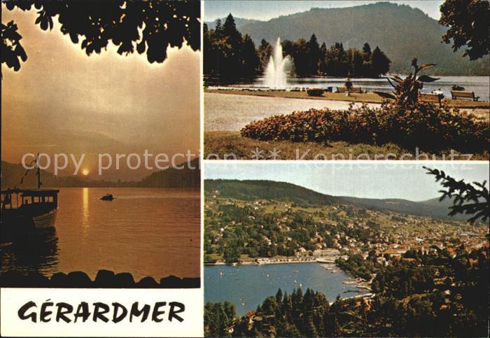 Gerardmer Vosges Sonnenuntergang am See Uferpromenade