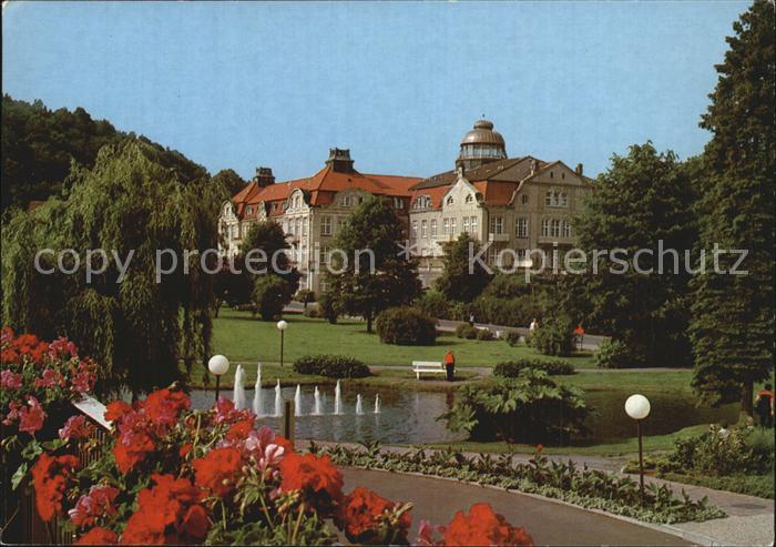 Bad Salzschlirf Kurhotel Badehof Parkanlagen Teich