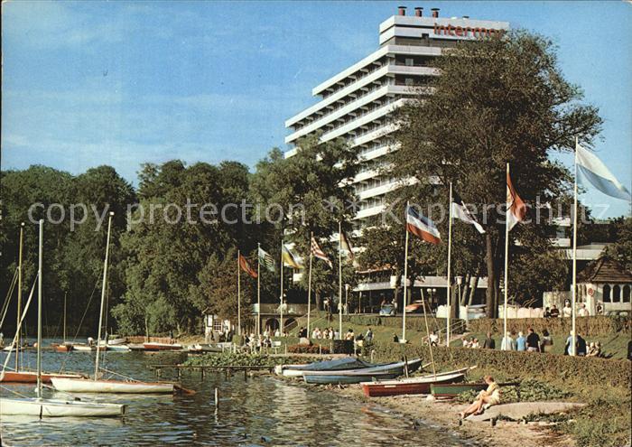 Malente-Gremsmuehlen Hotel Intermar am Dieksee Uferpromenade Strand Segelboot