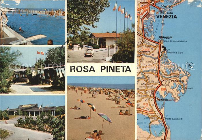 Rosolina Mare Villagio Turistico Rosapineta Ferienanlage Strand Landkarte Kueste