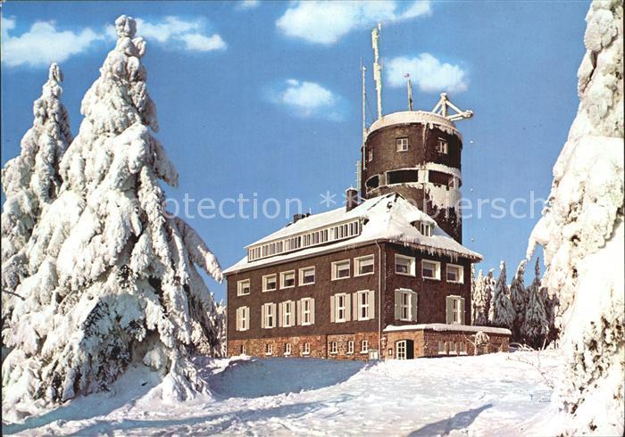 Winterberg Hochsauerland Berggaststaette Kahler Asten Winterpanorama