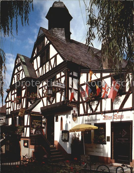 Assmannshausen Historisches Altes Haus Fachwerkhaus Weinrestaurant Hotel