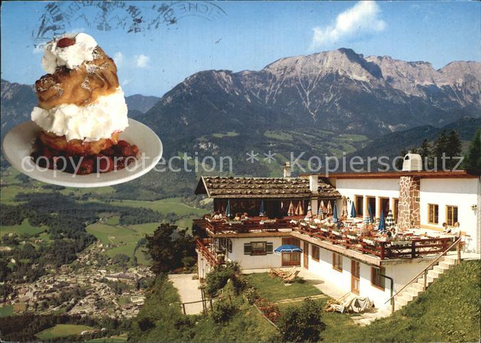 BERCHTESGADEN Bayern Gasthaus Cafe Graflhoehe Windbeutel Baron Alpenpanorama