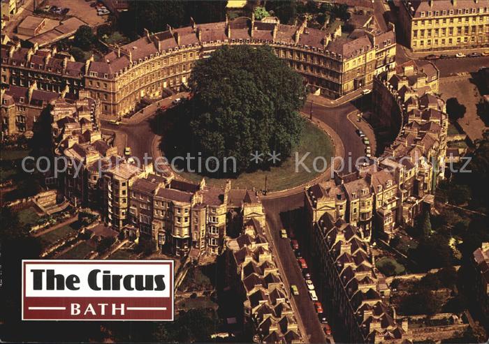 Bath UK The Circus aerial view