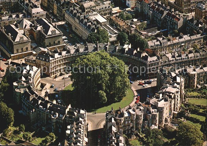 Bath UK Aerial view of the Circus