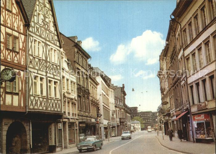 TRIER  CITY Simeonstrasse mit Blick auf Porta Niegra Fachwerkhaeuser