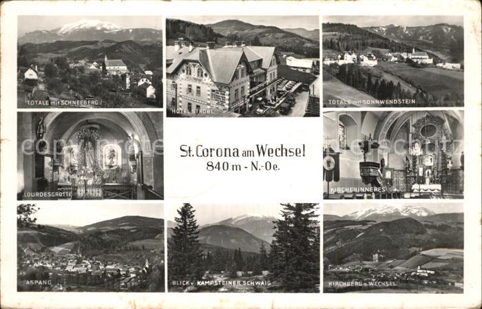 St Corona Wechsel Lourdesgrotte Kirchberg Wechsel Aspang