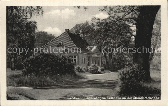 Boltenhagen Ostseebad Lesehalle an Strandpromenade