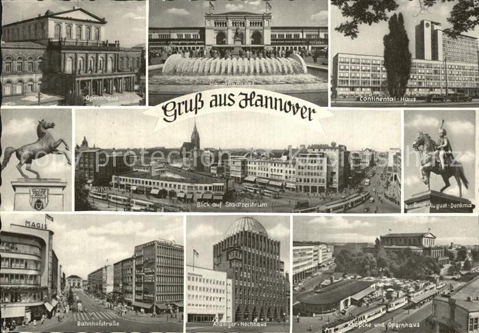 HANNOVER  CITY Opernhaus Continental Haus Ernst-August-Denkmal Opernhaus Anzeige