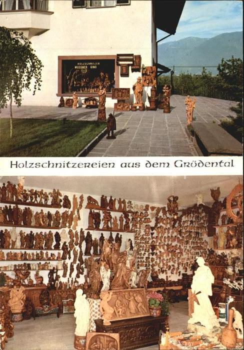 Burgstall Meran Holzschnitzereien aus dem Groedental