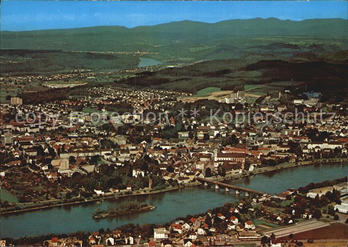 Bad Saeckingen Fliegeraufnahme mit Rhein