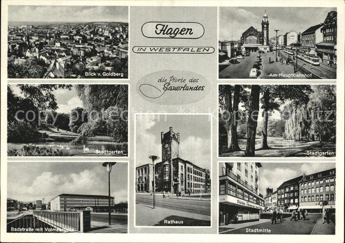 Hagen Westfalen Blick vom Goldberg Stadtgarten Badstrasse