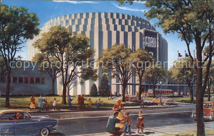 Dearborn Michigan Ford Rotunda Show Place of the Auto Industry Illustration
