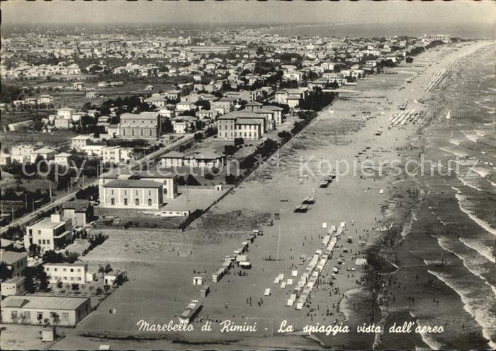 Marebello Rimini La spiaggia vista dall aereo Strand