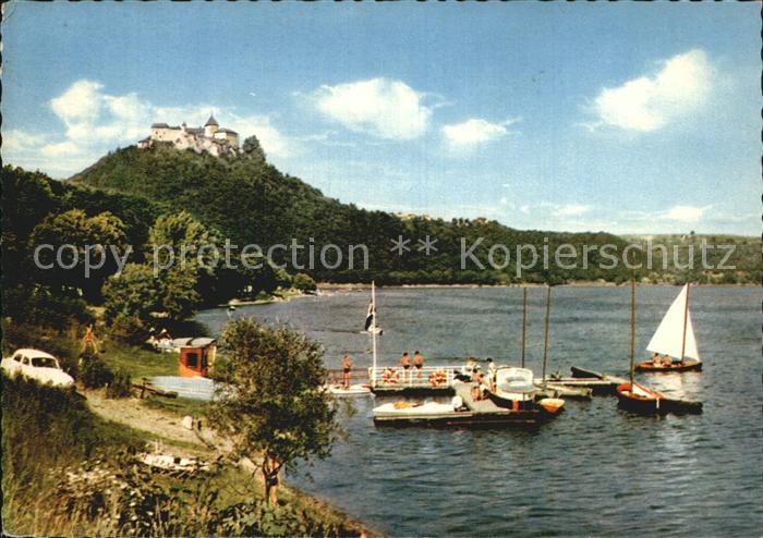 Edersee Badestrand Bootsanleger Schloss Waldeck