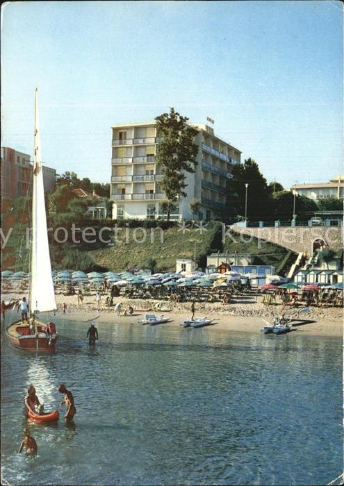Gabicce Mare Hotel Tre Ville Strand Segelboot