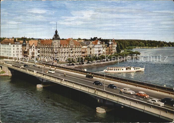 Konstanz Bodensee Rheinbruecke und Seestrasse