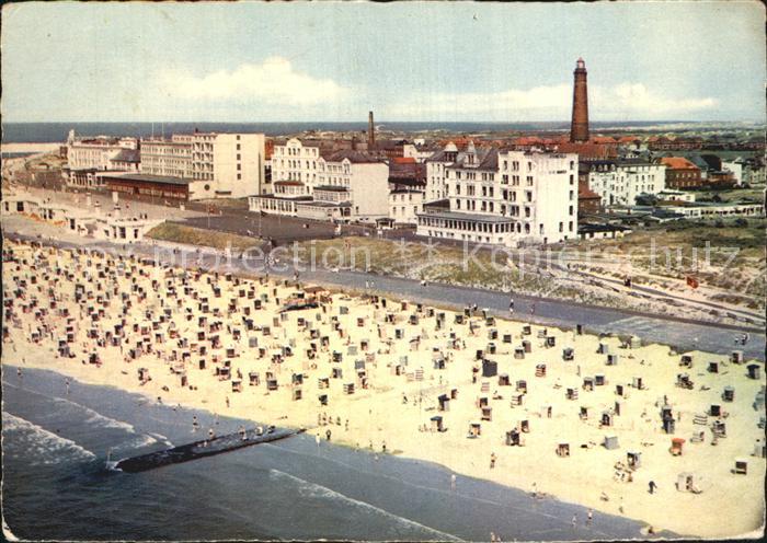 BORKUM Nordseebad Niedersachsen Strand Hotels Fliegeraufnahme