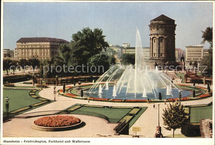 MANNHEIM BW Friedrichsplatz Parkhotel Wasserturm Wasserspiele