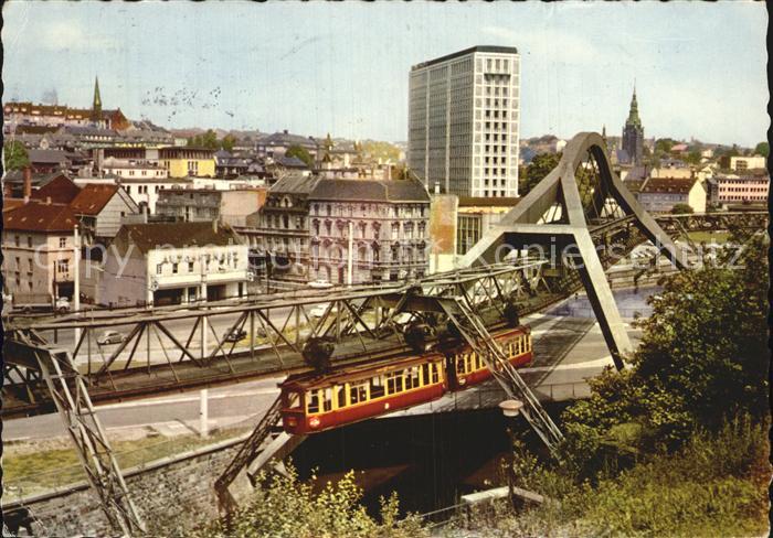 WUPPERTAL NRW Stadtmitte Schwebebahn Hochhaus