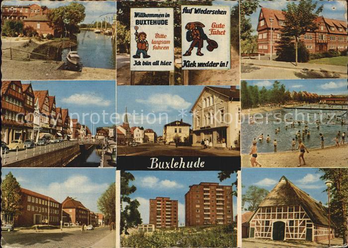 Buxtehude Malerschule Berufsschule Westfleet Bahnhofstrasse Hochhaeuser Freibad