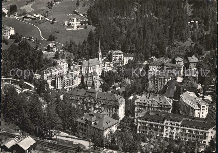 Badgastein Thermalbad an der Tauernbahn Fliegeraufnahme