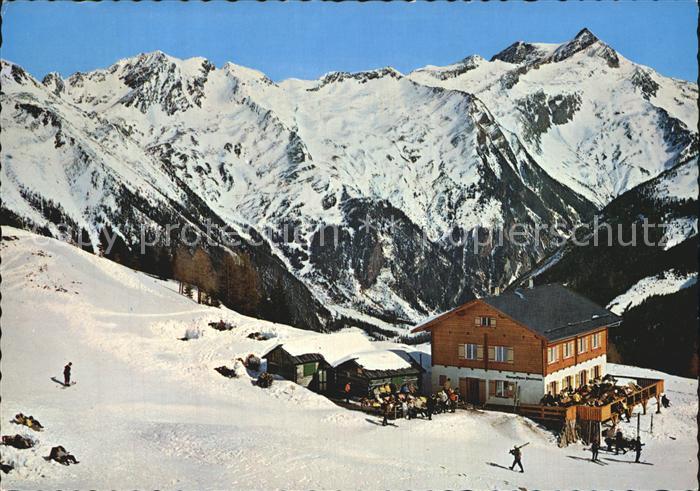 Mallnitz Kaernten Haeusler Alm Wintersportplatz mit Ankogel