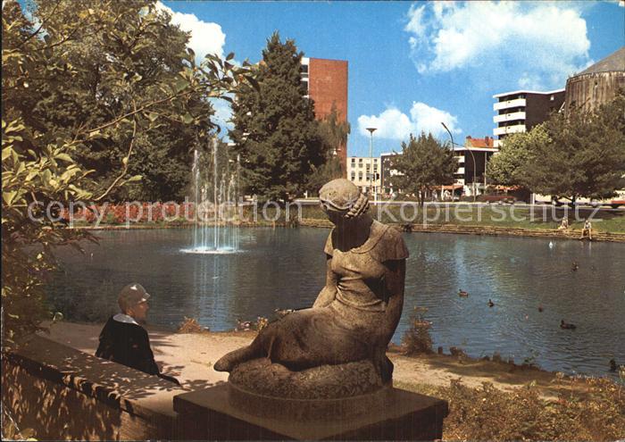 Wilhelmshaven  CITY Kurpark Teich Skulptur