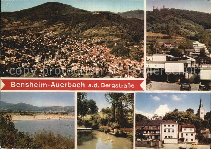 Auerbach Bergstrasse Ortsansichten Luftkurort Fliegeraufnahme