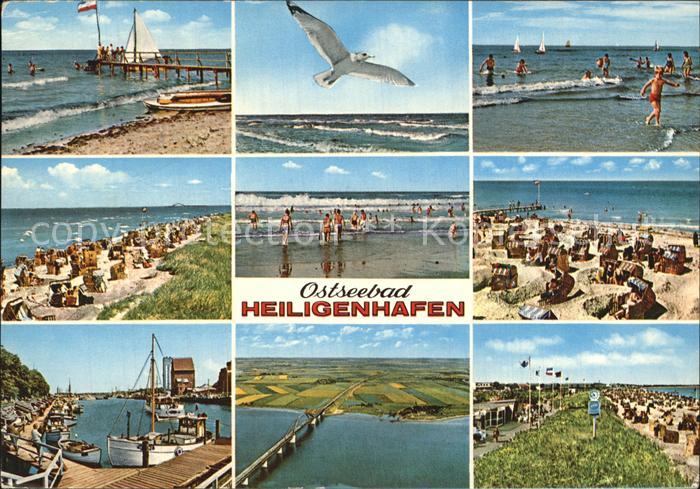 Heiligenhafen Ostseebad Strand Promenade Moewe Hafen Bruecke Fliegeraufnahme