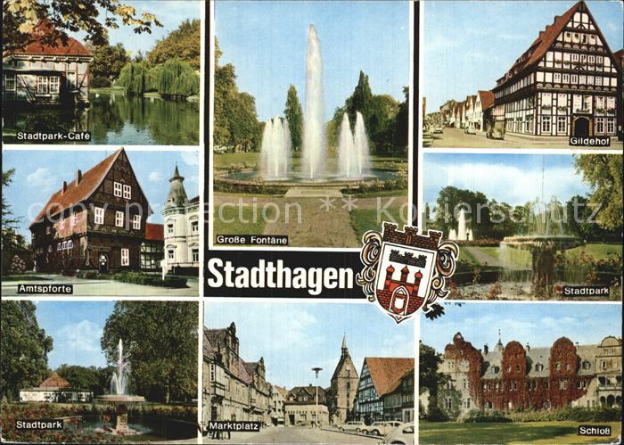 Stadthagen Stadtpark Cafe Teich Amtspforte Marktplatz Fontaene Gildehof Schloss