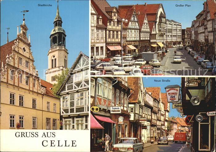 Celle Niedersachsen Stadtkirche Grosser Plan Fachwerkhaeuser Neue Strasse