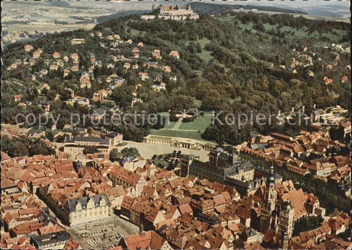 Coburg Stadtzentrum Veste Fliegeraufnahme