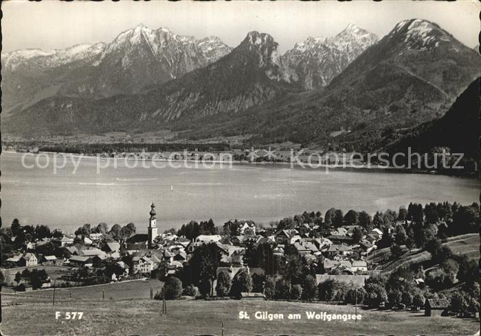 St Gilgen Salzkammergut Gesamtansicht mit Alpenpanorama