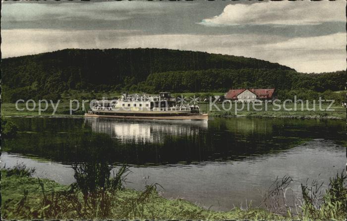Lippoldsberg Weserpartie Schiff