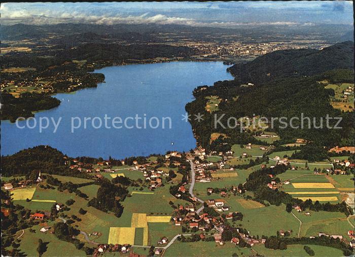 Reifnitz Woerthersee Blick gegen Klagenfurt