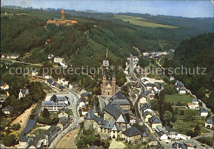 Clervaux Rundblick mit Abtei Sankt Mauritius
